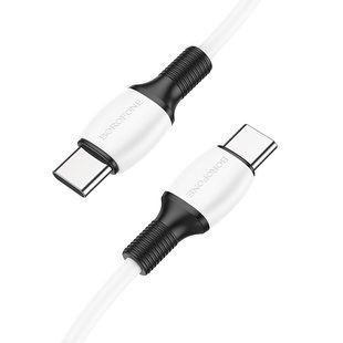 Кабель USB Borofone BX84 60W (20V/3A) Type-C to Type-C Білий 6974443386837 фото