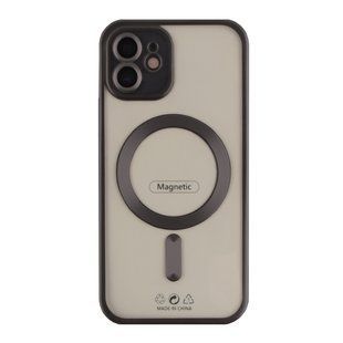 Чохол TPU Metallic Chrome Full Camera with Magsafe для iPhone 11 Chrome Black 2020000384601 фото