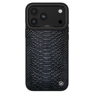 Чохол Kajsa Glamorous Collection Snake Pattern with MagSafe для iPhone 18 Pro Max Carbon Black O-Ring 4894505301719 фото