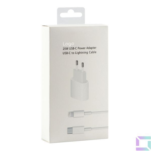 Мережевий Зарядний Пристрій For IP PD25W 14 Pro Max+Type-C to IP 1:1 Белый 1942521570220 фото