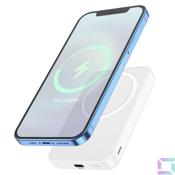 Універсальна Мобільна Батарея Power Bank Hoco J109 PD20W Easy Wireless Fast Charging 5000mAh Колір Білий 6931474791368 фото