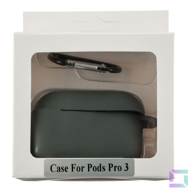 Футляр Silicone Case with hook для Airpods Pro 3 15.Dark grey 2020000489801 фото