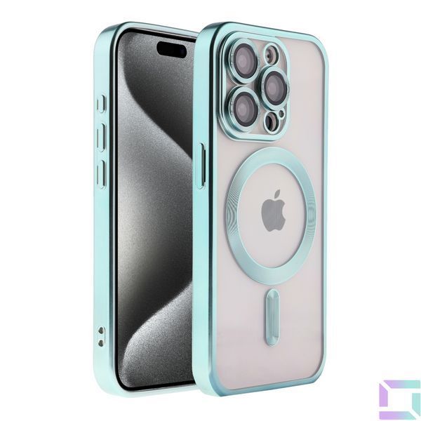 Чохол TPU Metallic Chrome Full Camera with Magsafe для iPhone 15 Pro Chrome Black 2020000383772 фото