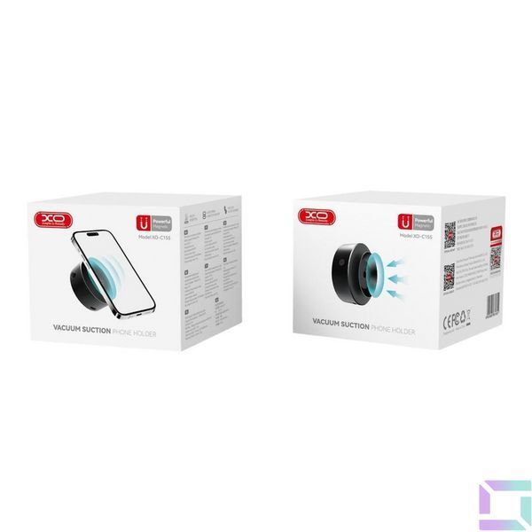 Автодержатель XO C155 Magnetic/Vacuum Electric Чёрный 6920680861651 фото