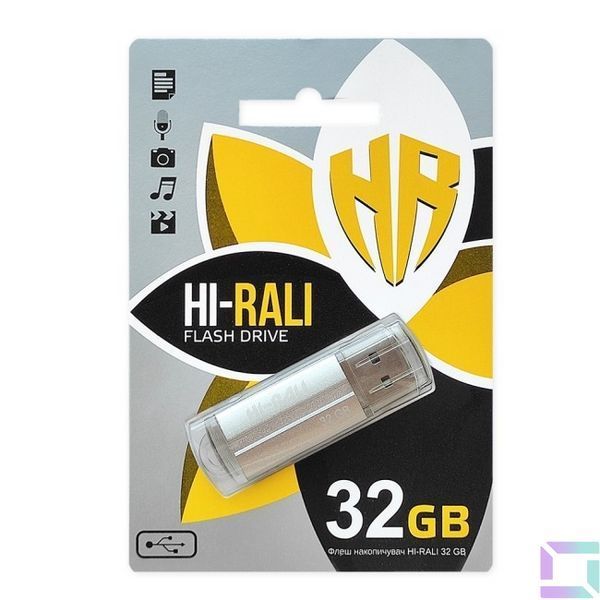 USB флеш-накопичувач Hi-Rali Corsair 32gb Сталевий 1931472585254 фото
