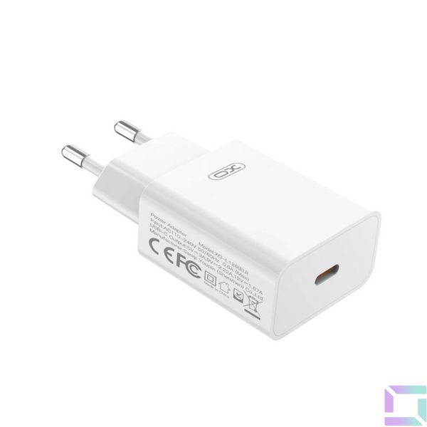 Сетевое Зарядное Устройство XO L126 1USB-C PD/QC 20W Цвет Белый 6920680846894 фото