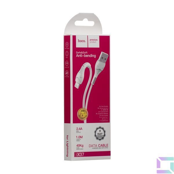 USB Hoco X37 Cool Power Charging Lightning Белый 6931474710499 фото