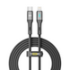 Кабель USB YOKI LED YK-LE17 Type-C to Lightning 30W 2m Чорний 6907858579495 фото 2