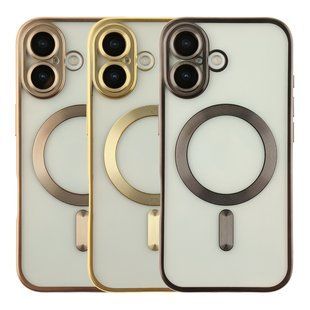 Чохол TPU Metallic Chrome Full Camera with Magsafe для iPhone 17 М'ята упаковка Chrome Rose 2020000519355 фото