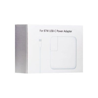 Мережевий Зарядний Пристрій Macbook USB-C PD87W NO LOGO Колір Білий 2020000372615 фото