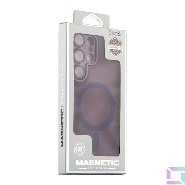 Чехол TPU+PC Magnetic Matte Camera Lens with Magsafe для Samsung Galaxy S23 Ultra 5G (S918) Dark Purple 2020000437420 фото
