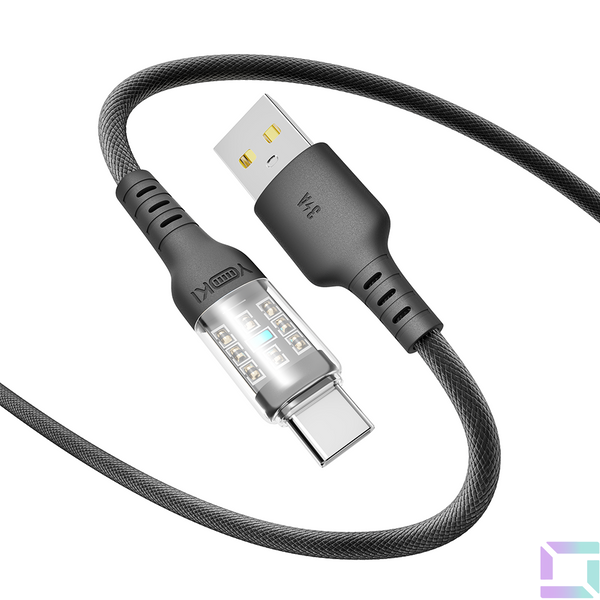 Кабель USB YOKI CYBER YK-CY23 Type-C 3A 1.2m Колір Чорний 6907858579501 фото