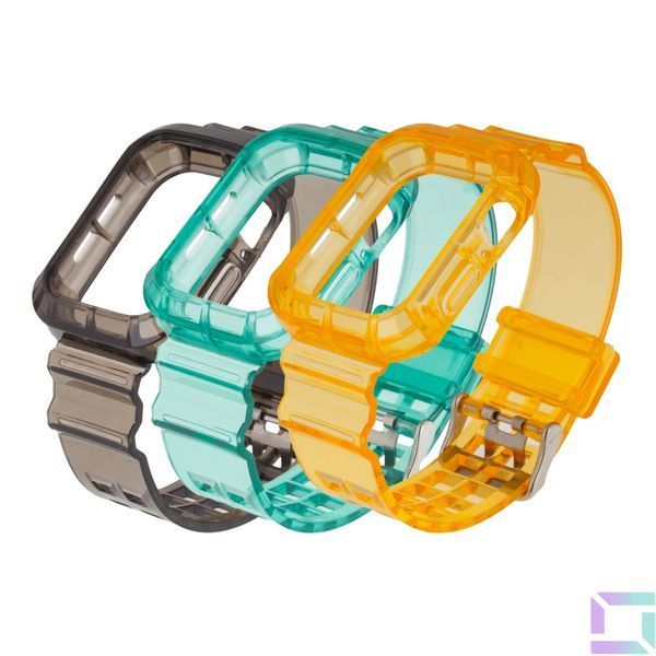Ремінець для Apple Watch Band Color Transparent + Protect Case 40/41 mm Sea Blue 2020000256694 фото