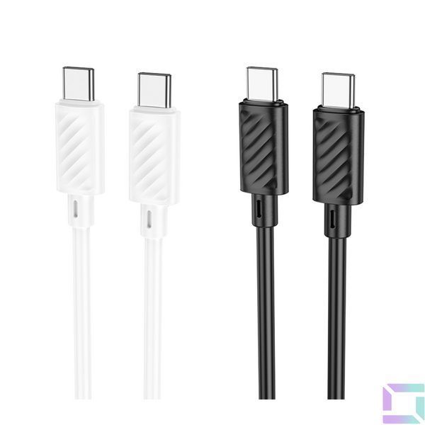 Кабель USB Hoco X88 Gratified 60W Type-C to Type-C Чорний 6931474783363 фото
