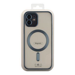 Чохол TPU Metallic Chrome Full Camera with Magsafe для iPhone 11 Chrome Dark Blue 2020000384588 фото