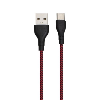 Кабель USB Borofone BX39 Beneficial Type-C М'ята упаковка Колір Чорно-Червоний 2020000338529 фото