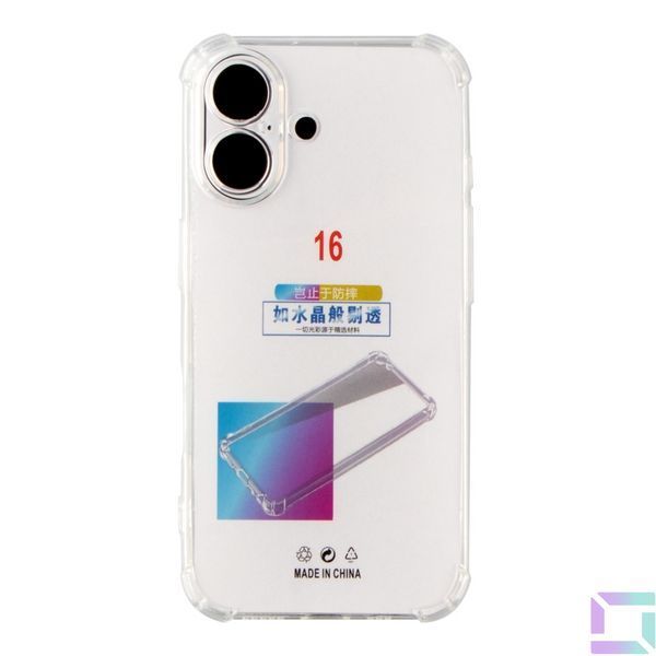 Чехол TPU Virgin Hard Full Camera для iPhone 16 Transparent 2020000472209 фото
