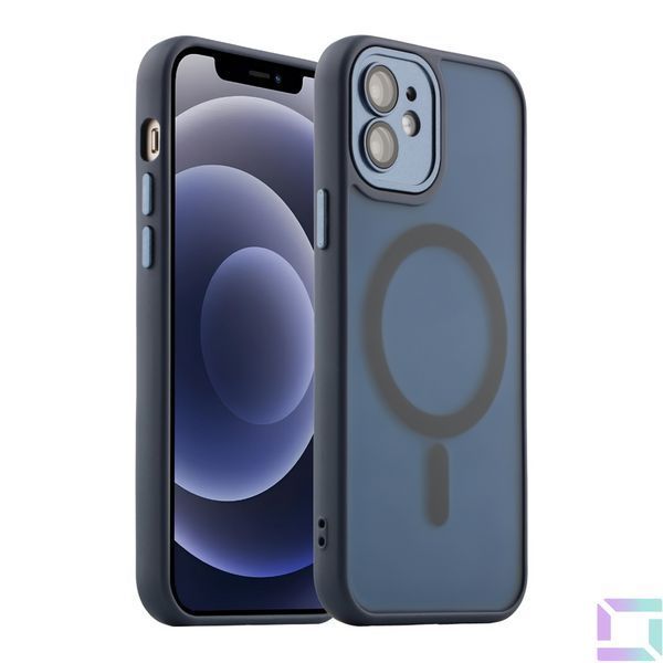 Чохол TPU+PC Magnetic Matte Camera Lens with Magsafe для iPhone 12 Black 2020000438212 фото