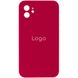 Чохол Silicone Case Full Size with Frame для iPhone 12 Колір 37.Rose red 2020000350279 фото