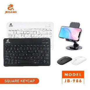 Беспроводная Клавиатура и Мышь JEQANG JB-986 BT keyboard+mouse+bracket Цвет Черный 2020000411918 фото