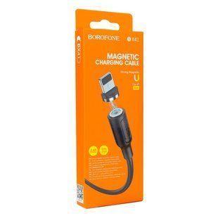 USB Borofone BX41 Amiable magnetic Lightning Мятая упаковка Черный 2020000422266 фото