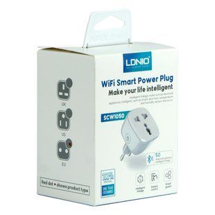 Смарт Розетка WiFI Smart Power Plug LDNIO SCW1050 М'ят.упак. Білий 2020000382300 фото