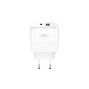 Сетевое Зарядное Устройство XO L137 1USB-C/1USB PD/QC 20W Цвет Белый 6920680855339 фото