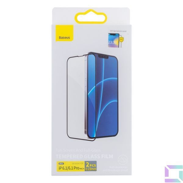 Захисне скло Baseus 0.23 mm для iPhone 13/13 Pro/14/16e (2 шт) SGQP020101 Чорний 6932172601089 фото