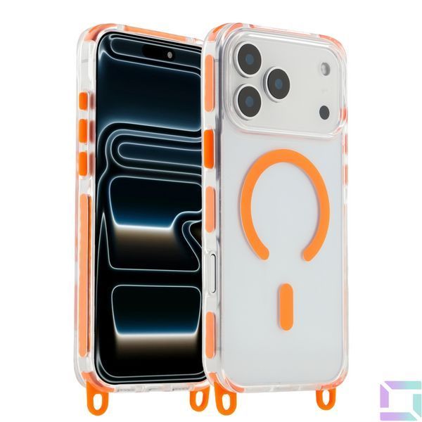 Чохол TPU+PC LanyardCase with MagSafe для iPhone 17 Pro Dark Purle 2020000499893 фото