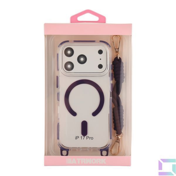 Чохол TPU+PC LanyardCase with MagSafe для iPhone 17 Pro Dark Purle 2020000499893 фото
