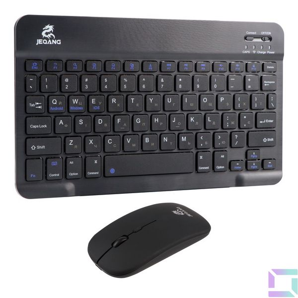 Бездротова Клавіатура і Миша JEQANG JB-986 BT keyboard+mouse+bracket Колір Чорний 2020000411918 фото