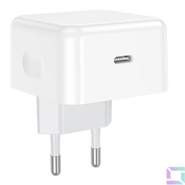 Мережевий Зарядний Пристрій Hoco C161A 1USB-C PD3.2 40W/60W Бiлий 6942007675185 фото