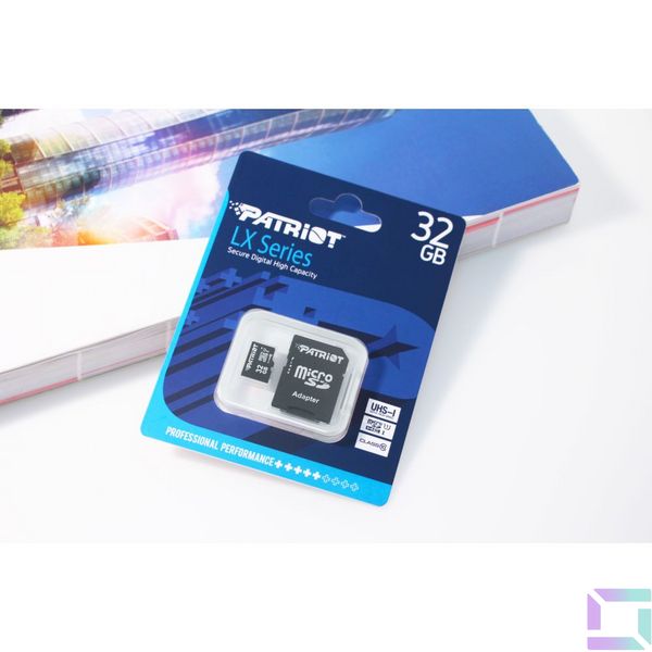 Карта Пам'яті Patriot LX Series MicroSDHC (UHS-1) 32gb 10 Class &amp; Adapter Колір Чорний 815530010883 фото