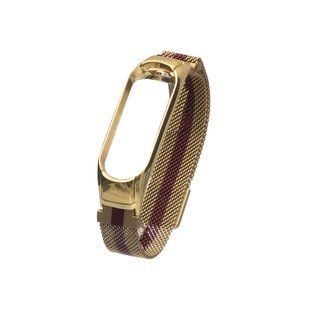 Ремінець для Xiaomi Mi Band 3/4 Milanese Loop Color Gold Red 2020000169437 фото