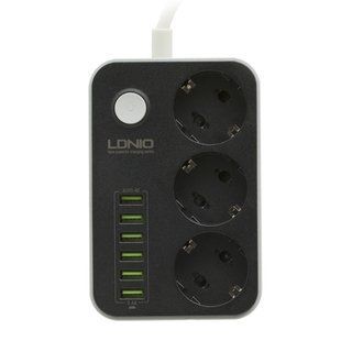 Сетевой Удлинитель LDNIO SE3631 6USB-A / 3-Sockets Черный 6933138636312 фото