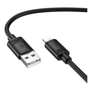 Кабель USB Hoco X122 Silicone Lightning 2.4A Чорний 6942007662185 фото