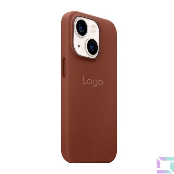Чехол Leather Case with MagSafe для iPhone 13 Orange 2020000364016 фото