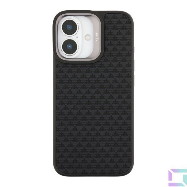 Чохол Kajsa Glamorous Collection Pyramid Pattern with MagSafe для iPhone 17 Black 4894505260924 фото