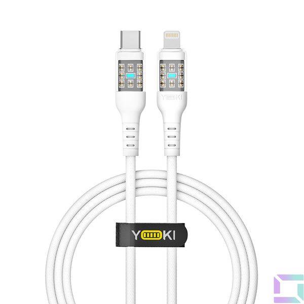 USB YOKI CYBER YK-CY23 Type-C to Lightning 30W 1.2m Цвет Белый 6907858579600 фото