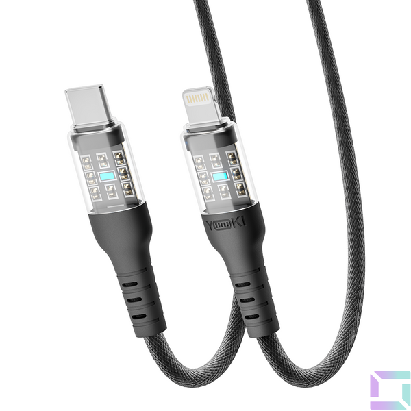 Кабель USB YOKI CYBER YK-CY23 Type-C to Lightning 30W 1.2m Колір Бiлий 6907858579600 фото