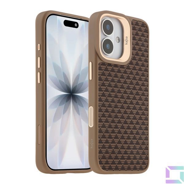 Чохол Kajsa Glamorous Collection Pyramid Pattern with MagSafe для iPhone 17 Black 4894505260924 фото