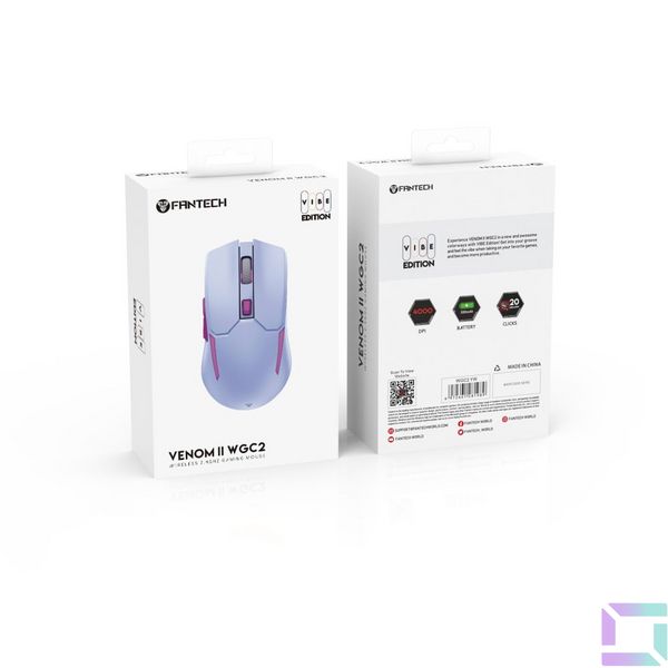 Wireless Мышь Игровая Fantech WGC2 Venom II Vibe Цвет Черный 6972661281552 фото