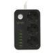 Сетевой Удлинитель LDNIO SE3631 6USB-A / 3-Sockets Черный 6933138636312 фото 1