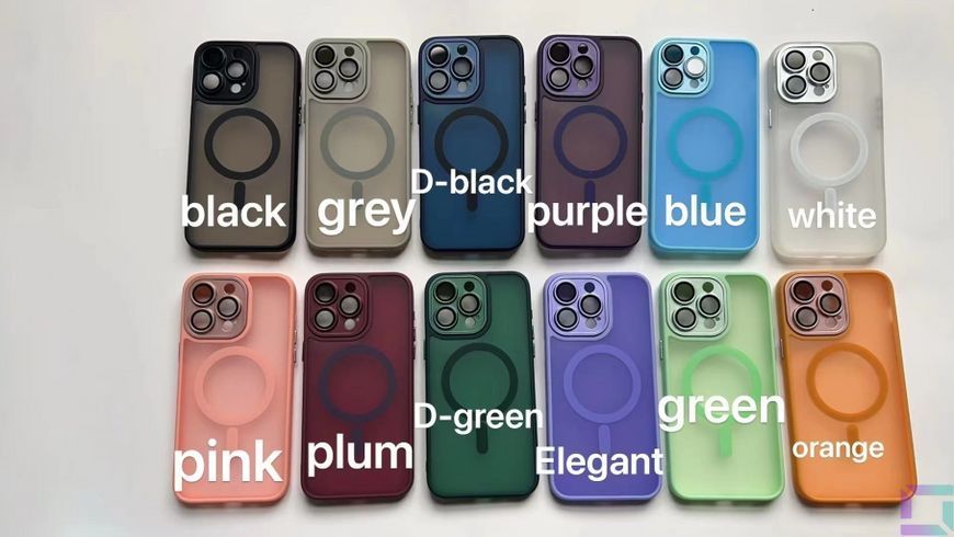 Чохол TPU+PC Magnetic Matte Camera Lens with Magsafe для iPhone 14 Pro М'ята упаковка Dark Blue 2020000521136 фото