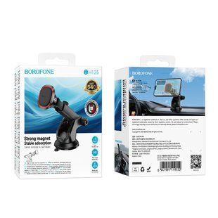 Автотримач Borofone BH125 Magnetic Ring Чорно-Червоний 6941991119552 фото