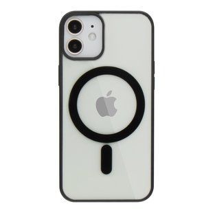 Чохол TPU Color with Magsafe для iPhone 12/12 Pro Black 2020000326144 фото