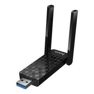 USB Wi-Fi Адаптер Hoco HI34 2.4G/5GHz 6 gen Черный 6942007659680 фото