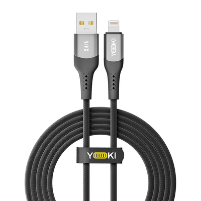 USB YOKI SOLID YK-SO15 Lightning 2.4A 2m Цвет Черный 6907858579310 фото