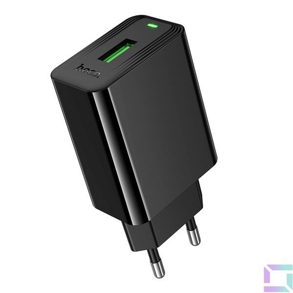 Мережевий Зарядний Пристрій Hoco CS92A 1USB QC 18W Чорний 6942007671033 фото