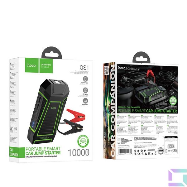 Универсальная Мобильная Батарея Hoco QS1 Jump Starter/Power Bank(10000mAh) Цвет Черный 6942007611435 фото